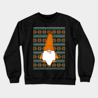 Krimbles Cheeky Festive Gonk Holiday Gnome Poinsettia Ugly Christmas Sweater Crewneck Sweatshirt